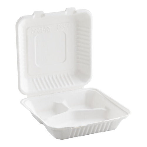 8" x 8" 3-Cp Clamshell Container | 200 Pcs/Case