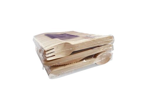 Disposable Wooden Cutlery Combo | 1000 Set (3000 Pcs)